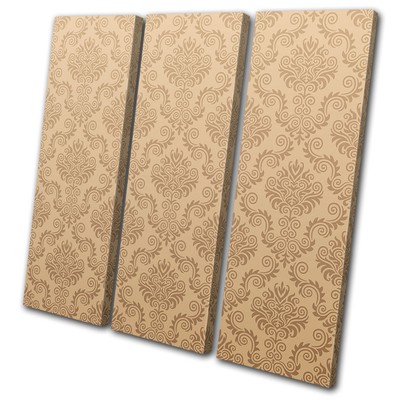 Abstract Retro Vintage Pattern TREBLE Leinwand Wand Kunst Bild drucken