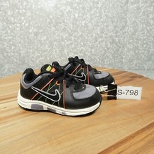 Nike T Run Sneaker Toddler 7C Black Gray Orange Shoe 443991-007