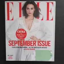 ELLE MAGAZINE Alicia Vikander Cover Large Issue 500 Pages September 2017
