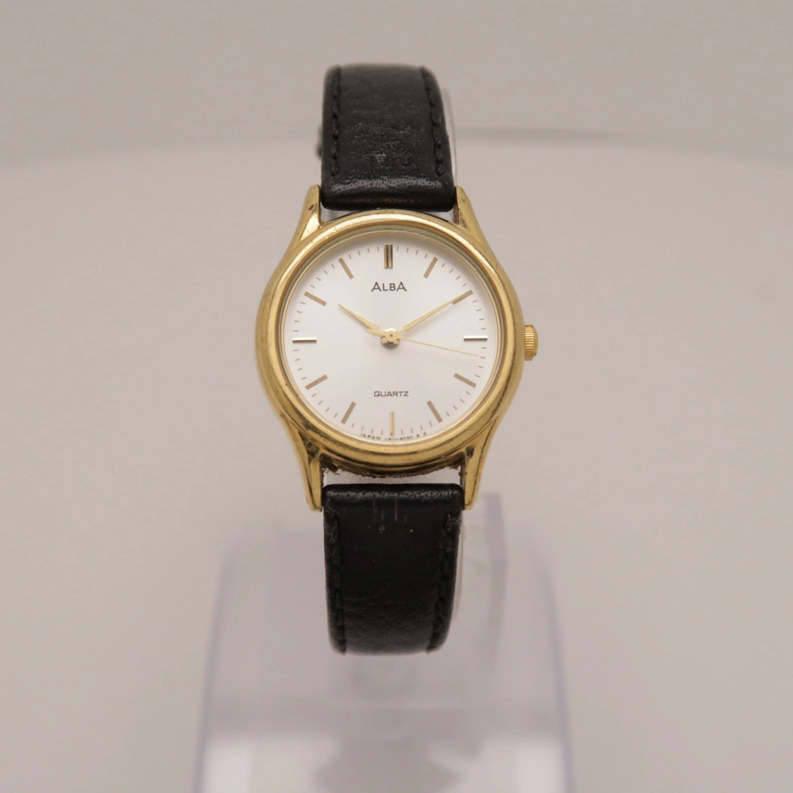 SEIKO ALBA V811-1890 Gold Tone Analog Quartz Vintage Watch W248 *WORKING