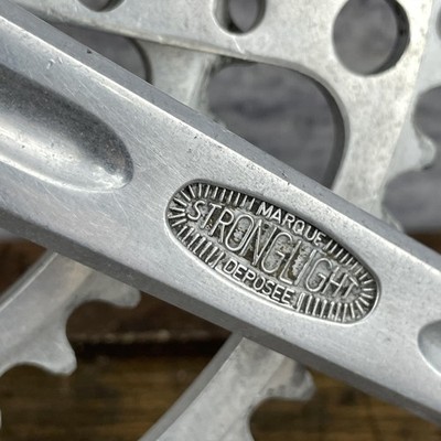 Vintage Stronglight Crankset 170 mm 50.4 TA Chainring 9/16 Made in
