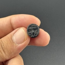 Antique old near eastern stone intaglio seal bead in good condition