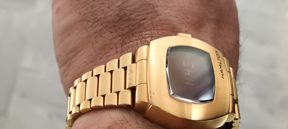 Hamilton PSR DIGITAL WATCH GOLD (RARE!) - H52424130 GOLD PVD LIMITED ...