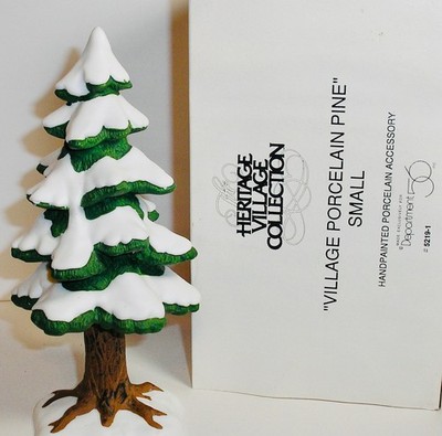 7'' PORCELAIN SMALL PINE - DEPARTMENT 56  HERITAGE VILLAGE  5219-1 IN BOX