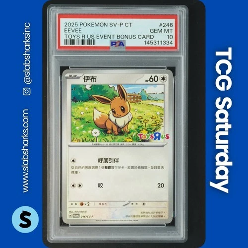 2025 POKEMON TRADITIONAL CHINESE TAIWAN TOYS R US PROMO #246 EEVEE PSA 10