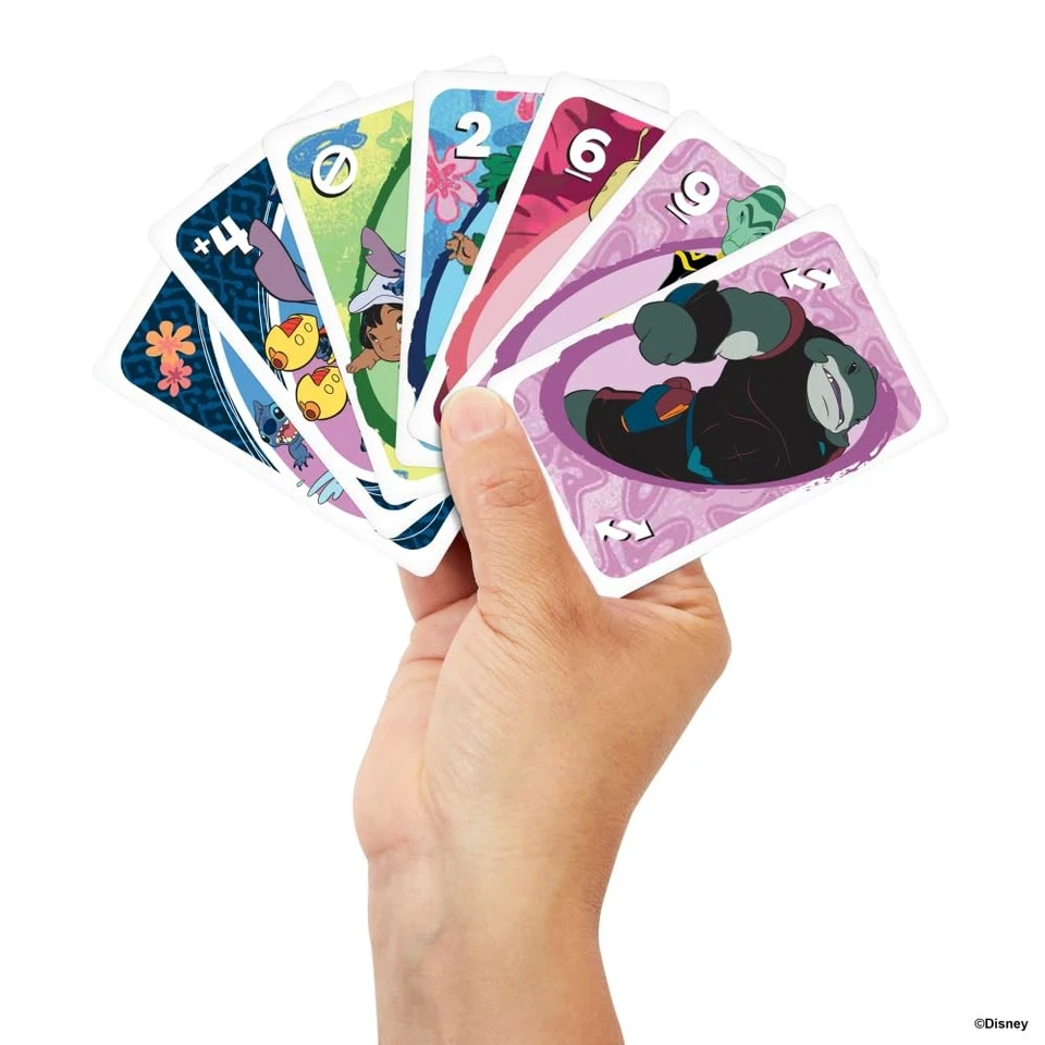 UNO Lilo  Stitch Card Game for Kids, Adults - Fun Family Game with Special - Image 2 of 4