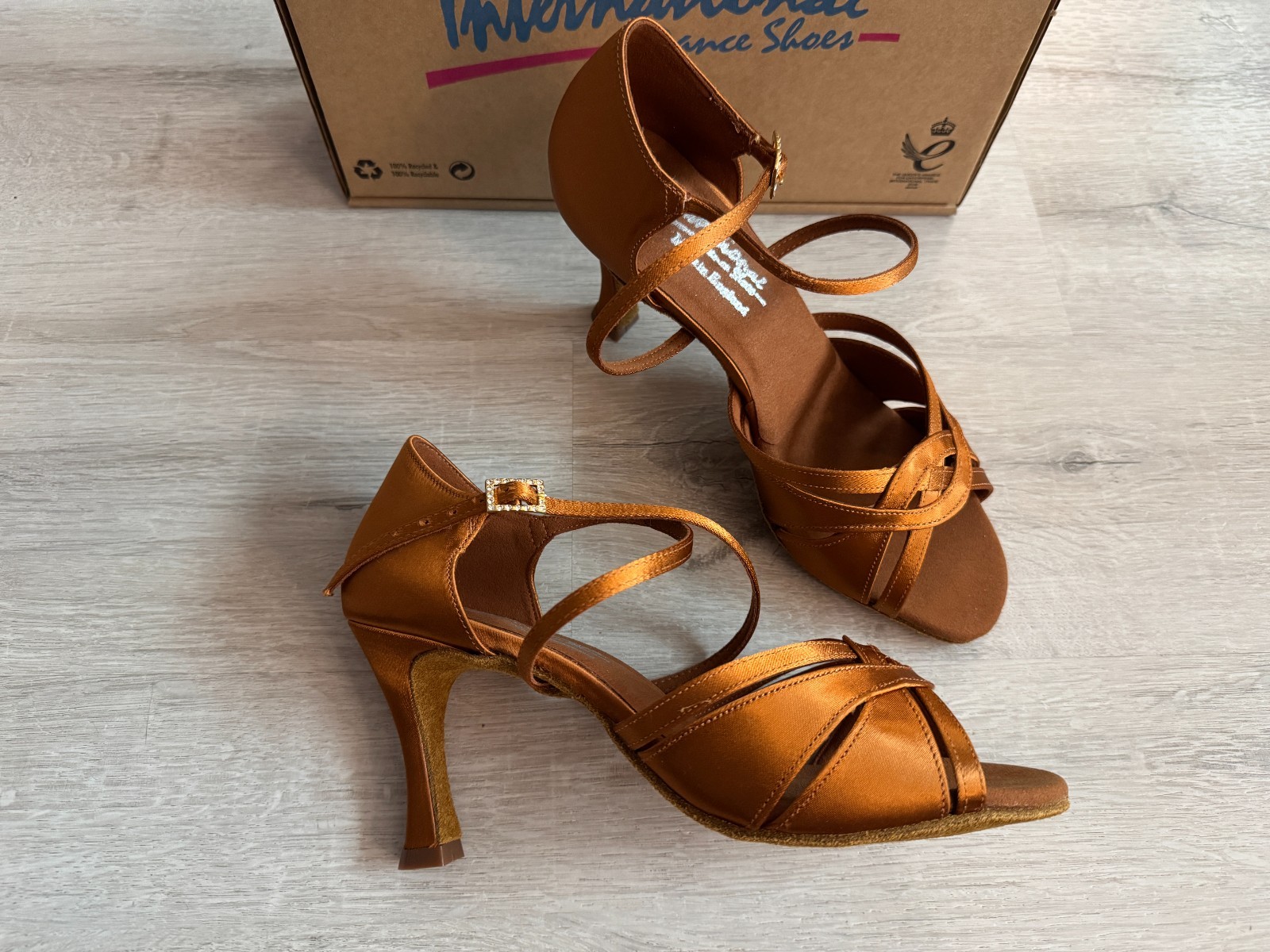 NEW International Dance Shoes Mia, Women's Latin Heels, 6.5 UK Narrow, 3" Heel