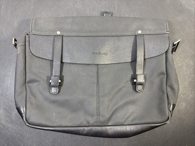 TIMBUK2 Distilled Proof Messenger Bag Medium Leather Canvas Black [No Strap]