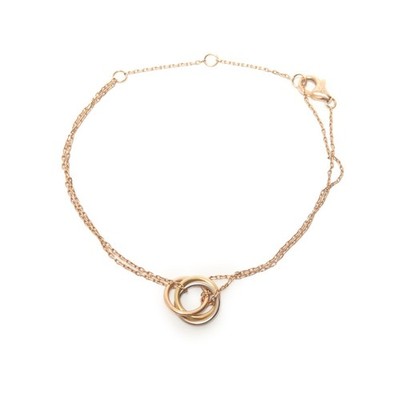 Authentic CARTIER Sweet Trinity 750 WG PG YG bracelet gold  WS28008