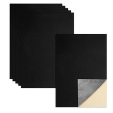 Biaungdo 6 Pcs Self Adhesive Felt Sheets, Black Felt Sheet with Adhesive Backing