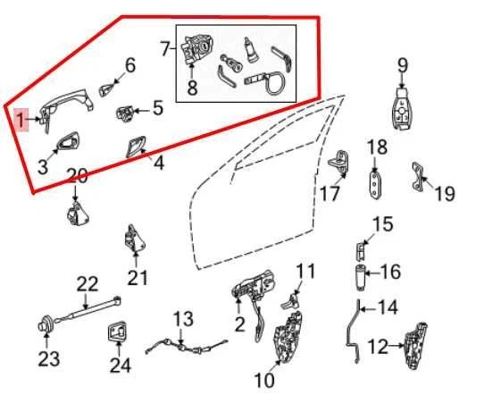2007-11 Mercedes-Benz S550 Front LH Door Exterior Handle 221-760-09-70-9999 OEM - Image 2 of 4