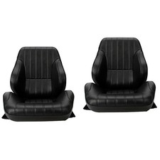 Procar 1050 Series Lowback Black Vinyl Bucket Seat Set Lhrh Procar 1050 Series Lowback Black Vinyl Bucket Seat Set Lhrh