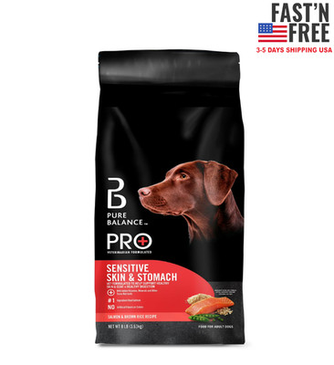 Pure Balance Pro+ Sensitive Skin & Stomach Dog Food, Salmon & Rice Recipe, 8 lb