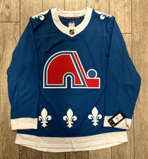 AUTHENTIC COLORADO AVALANCHE/ QUEBEC NORDIQUES PREMIUM HOCKEY HERITAGE JERSEY 52