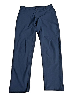Lululemon Men's Commission Pants 34x31 Blue Stretch Chino Tapered LM5AEX -READ