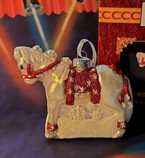 The Trail of Painted Ponies - Dashing Through the Snow- blown glass ornament