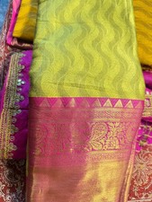 Mixed silk saree with ready to wear blouse, Saanskrityam