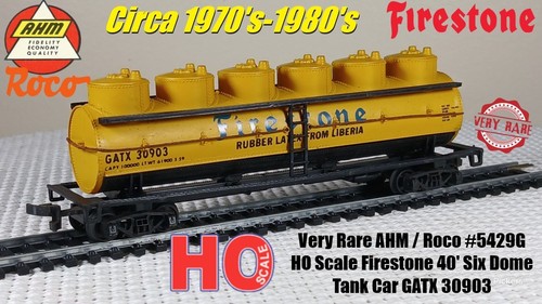 Sehr seltener AHM / Roco #5429G HO Scale Firestone 40' Six Dome Tank Car GATX 30903 | Zustand: Used