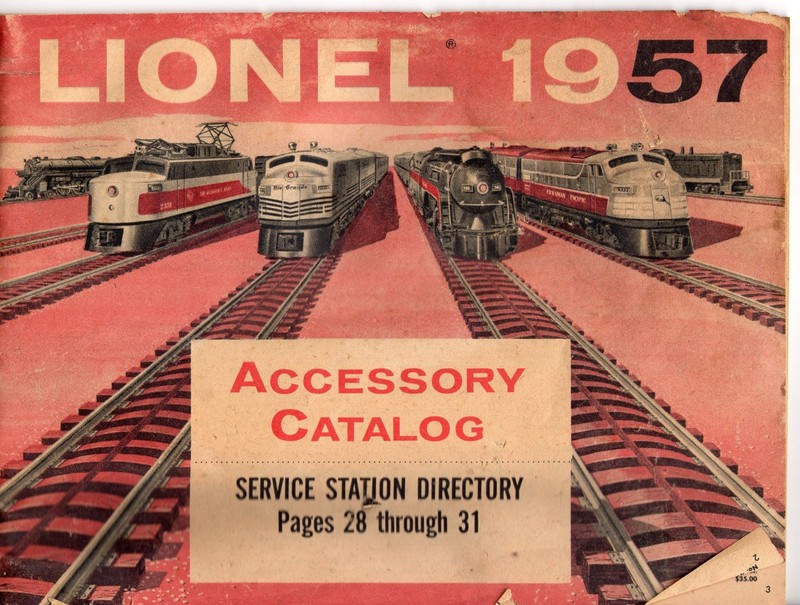 Lionel 1957  Train and Accessory Catalog - 32 pages