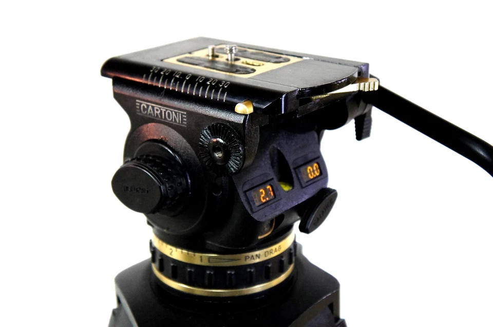 Cartoni DELTA PRO HEAD CF CARBON FIBER TRIPOD 1D GRSPR TPANBAR PL SERVICED 48Lb - Image 4 of 4