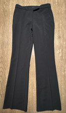 Zara Women Black Flared Trousers Dress Pants Pockets Minimalist Office Medium
