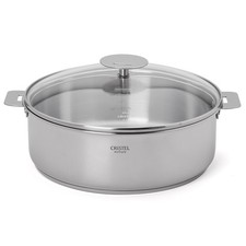 NEW Cristel Casteline Saute Pan w/Lid 28cm/5.5L Rem Handle