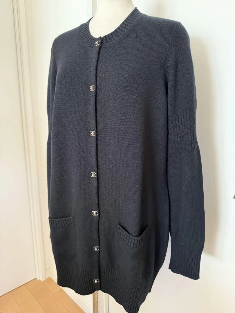 Cardigan lungo Phantom Chanel nero Turnlock 50