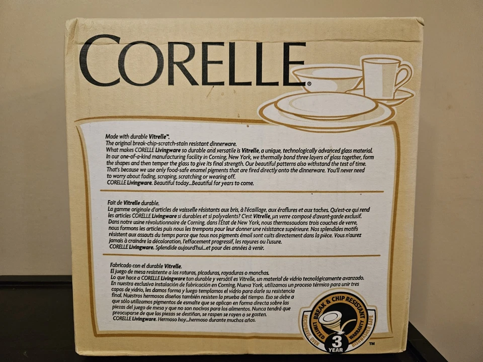 CORELLE Classic Cafe Black Livingware 1055232 Plates Bowls Cups Mugs Dishes - Image 3 of 4