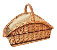 Kaminkorb Holzkorb Kaminholzkorb Aus Weide Mit Jute (Art. 90280 - 2F)