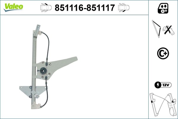 Fensterheber Vorne Links Valeo 851116 FÜR Peugeot-image