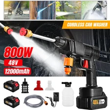 2 Battery Cordless Water Spray Gun Portable High Pressure Car Washer Cleaner US