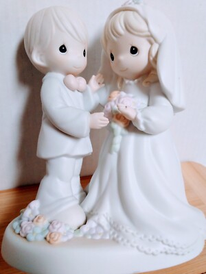 Vintage 1994 Precious Moments Enesco Cake Topper 'I Give You My Love Forever...