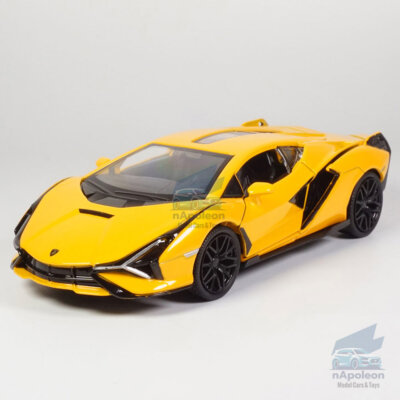1:32 Lamborghini Sian FKP 37 Model Car Diecast Vehicle Collection Gift Yellow