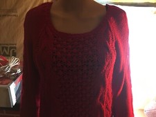 Womens Red Sweater Dress Size M by Fever