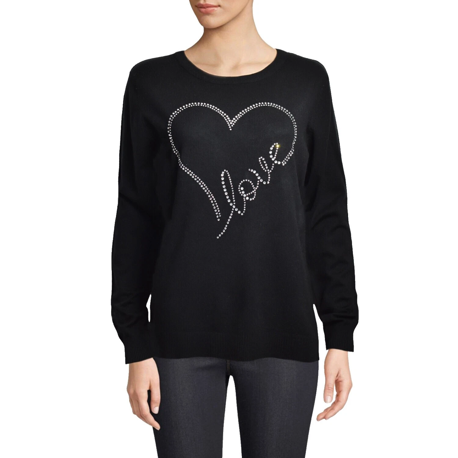 Lush Black Regular Size Sweaters for Women