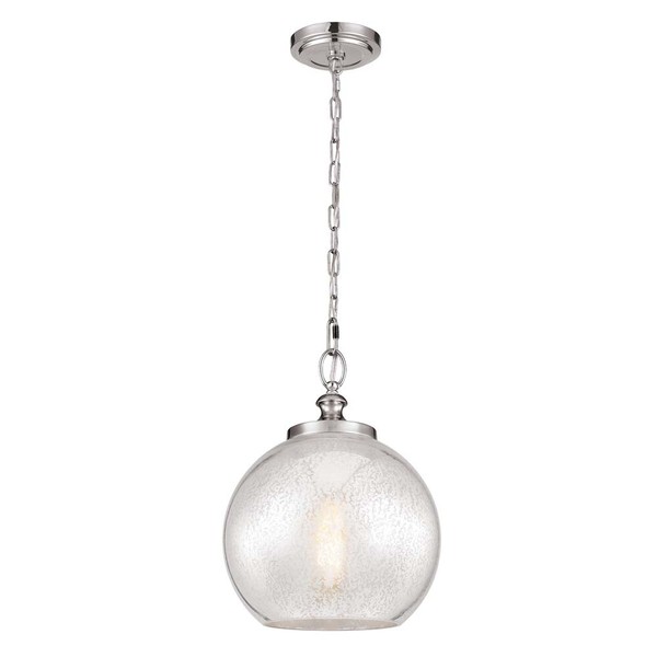 Pendellampe Deckenlampe HäNgelampe Stahl Glas Edelstahl D 30,5 Cm Esszimmerlampe-image