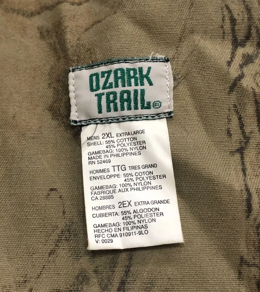 VTG Ozark Trail Realtree X-Tra Brown Camo Hunting Shooting Vest Mens 2XL - Image 3 of 4