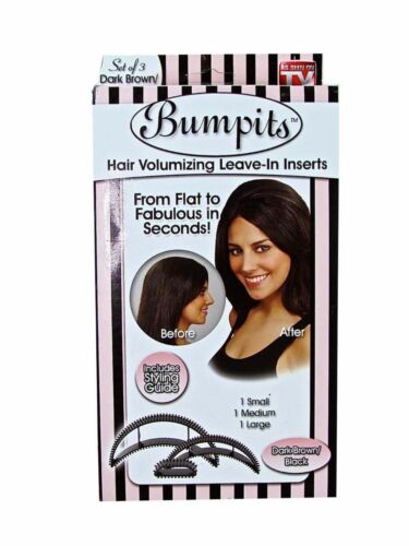 New Bumpits Hair Voluminizing Leave-in Inserts Dark BLACK Fast Service |  eBay