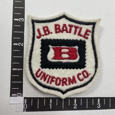 Vtg J. B. JB BATTLE UNIFORM COMPANY Advertising Patch 86V9