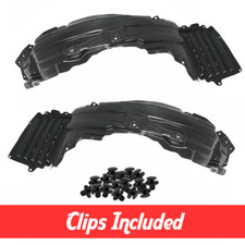 Front Left Right Fender Liner Set W Clips For 2008-2009 Mitsubishi Lancer Front Left Right Fender Liner Set W Clips For 2008-2009 Mitsubishi Lancer