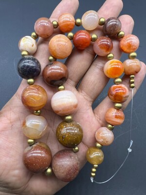 Rare Unique Old Top Quality Carnelian Agates Beads Sting Eye Beads