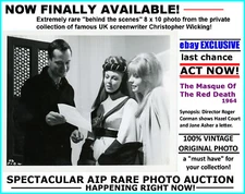 1964 AIP Masque Of Red Death Rare UK Photo Corman Directs Hazel Court Jane Asher
