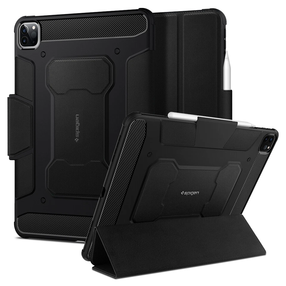For iPad Pro 11" 12.9" (2021) iPad 10.2" Case | Spigen [Rugged Armor Pro] Cover - Image 3 of 4