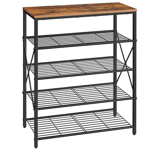 5-Tier Shoe Rack for Entryway 28L x 11.4W x 32.5H Space-Saving Organizer