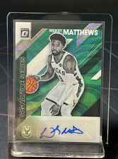 2019-20 Panini Donruss Optic Signature Series Green Wave Wesley Matthews Auto