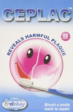 Ceplac Dental Disclosing Tablets &ndash; Plaque Revealing Chewable 12Tablets
