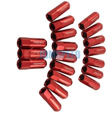 20 Red 60mm Aluminum Extended Tuner Lug Nuts ...