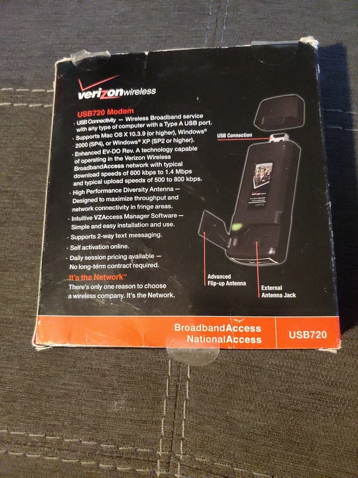 Verizon Modem No Contract Mobile Broadband USB Stick Modem USB720 Untested - Image 2 of 4