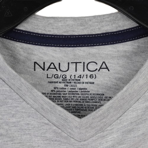 Nautica Youth Boys (sz Large 14-16) T-Shirt Tee, Red/Grey, 2 Pack - Picture 6 of 7