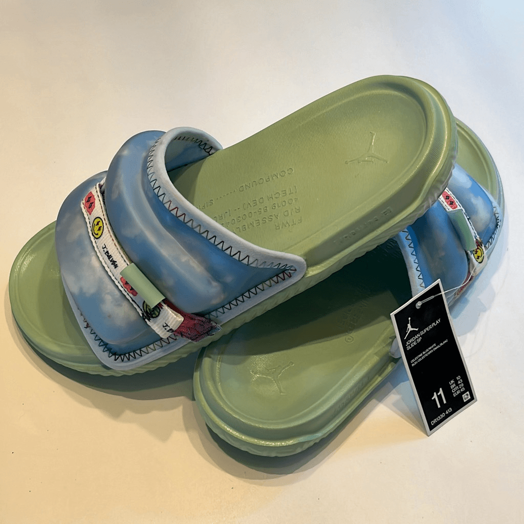 Jordan x J Balvin Super Play Slides DR1330-413 Size 11 NEW  display picture 3